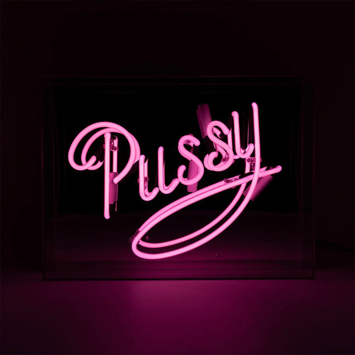 Pussy - Großes LED Neon Schild