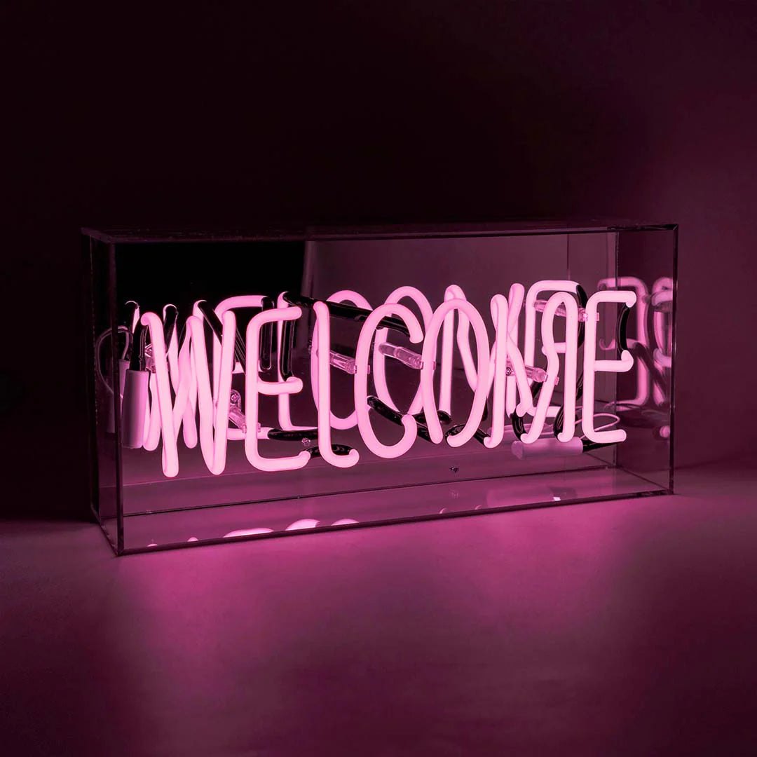 Welcome - LED Neon Schild - Pink