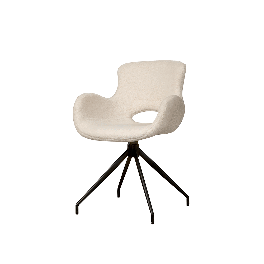 Campo Stuhl mit Armlehne Teddy White