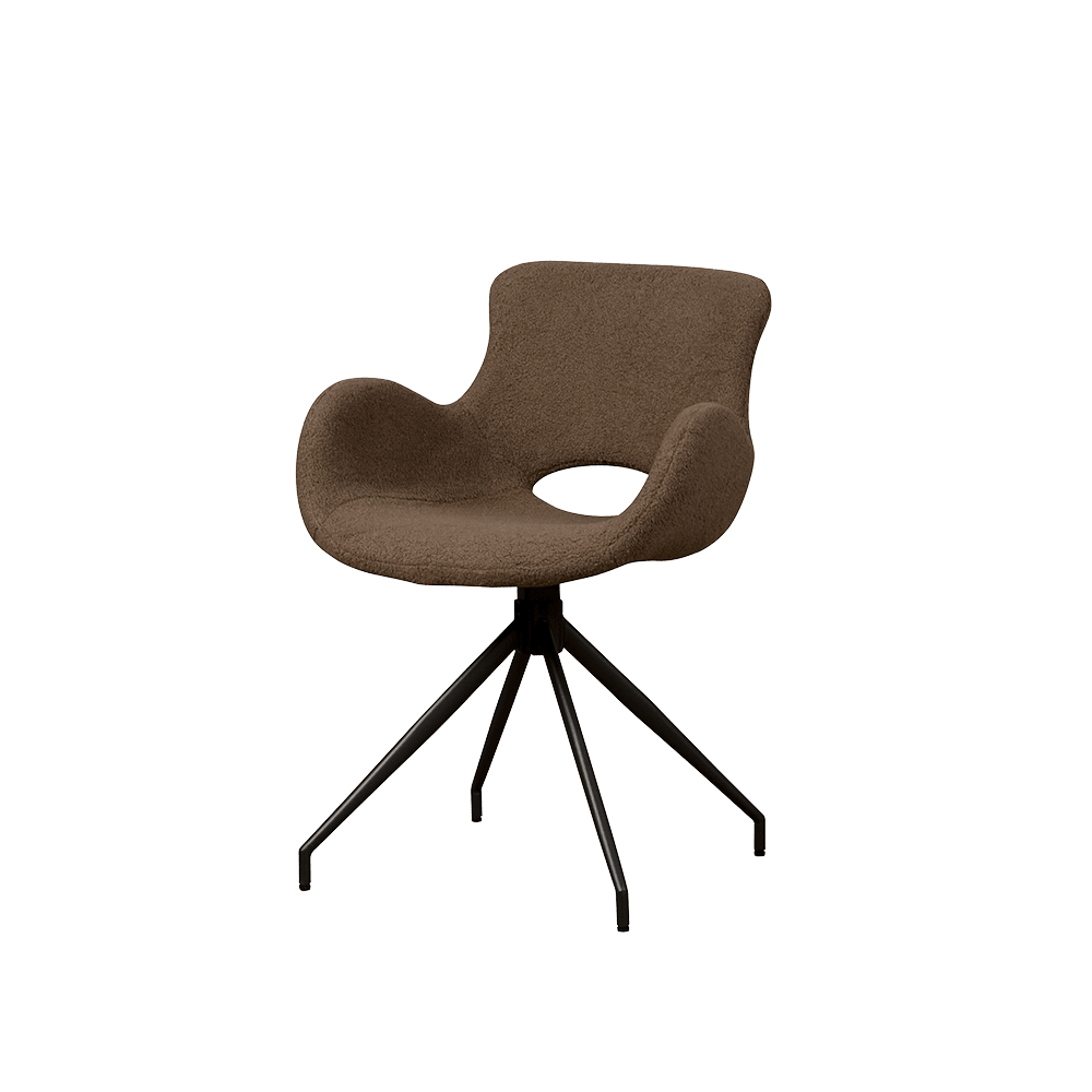 Campo Stuhl mit Armlehne Teddy Dark Brown