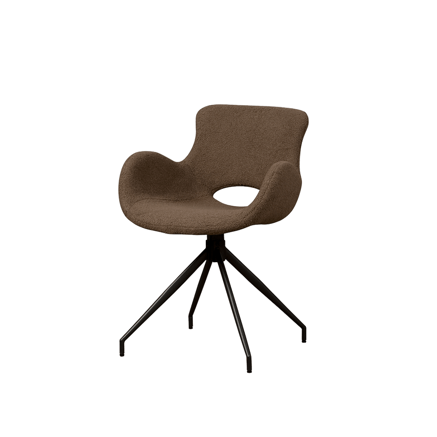 Campo Stuhl mit Armlehne Teddy Dark Brown