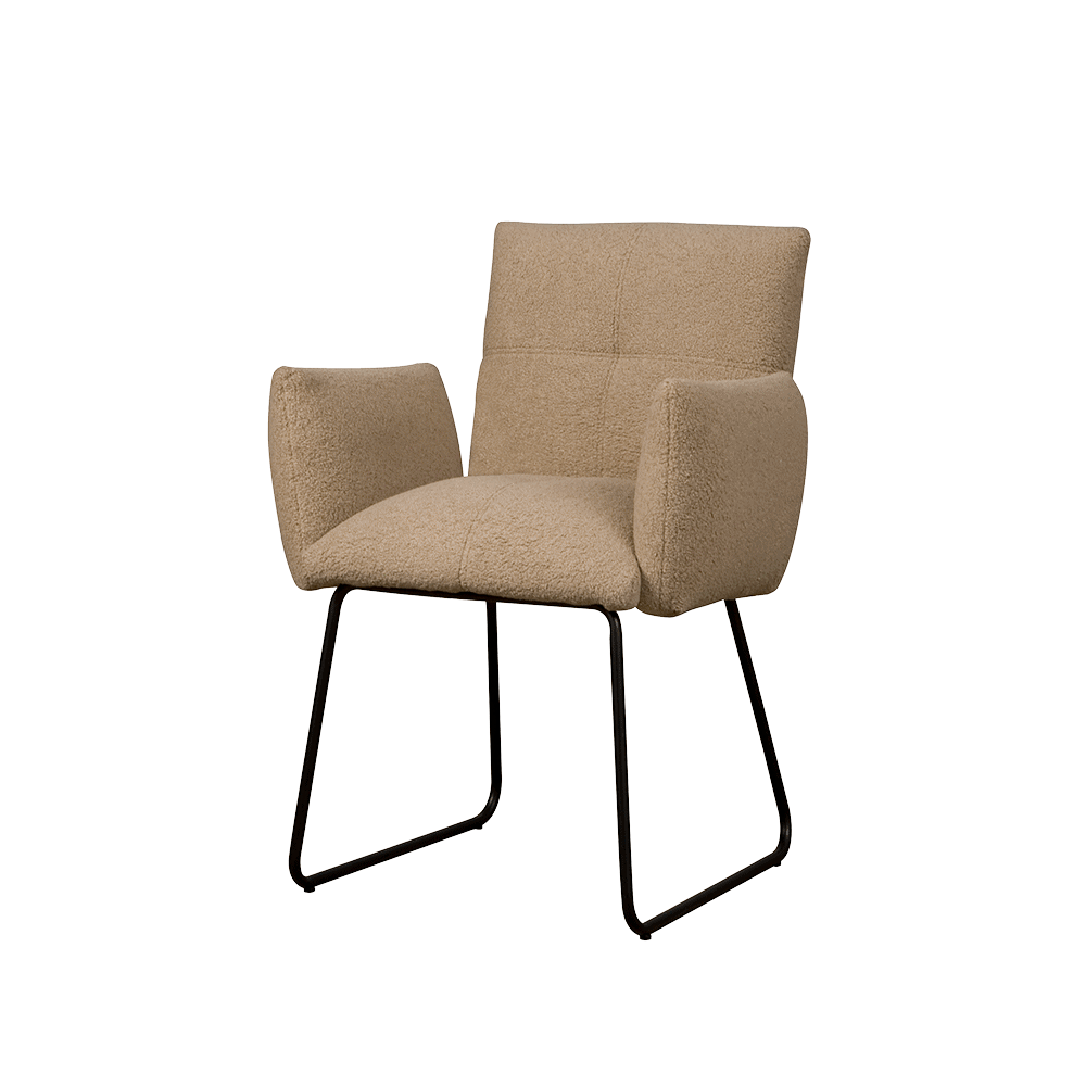 Dante Stuhl mit Armlehne Teddy Light Brown von Sofa4You