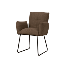 Dante Stuhl mit Armlehne Teddy Dark Brown