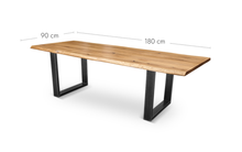 Esstisch Eiche - U Mittel - natürliche Baumkante