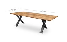Esstisch Eiche - X Mittel - Schweizer Kante