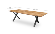 Esstisch Eiche - X Dünn - Schweizer Kante