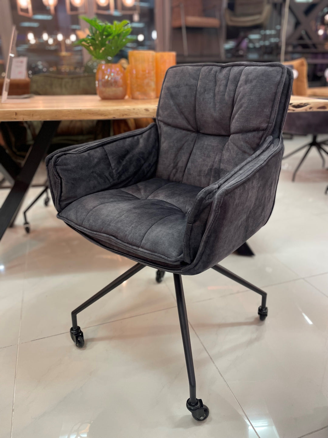 Saronno armchair - fabric Dark grey