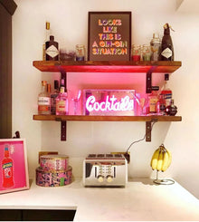 Cocktails - LED Neon Schild - Pink