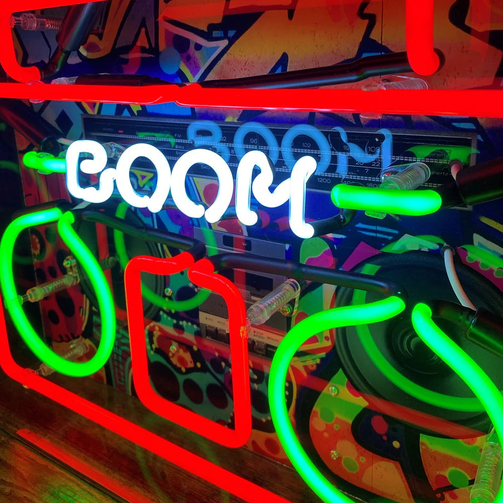 Boom - Großes LED Neon Schild