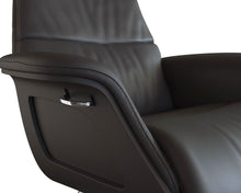 Clement Relaxsessel - Leder Savoy - Dark Brown Amaretto - separater Fußhocker