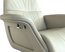 Clement Relaxsessel - Leder Savoy - Off White - separater Fußhocker