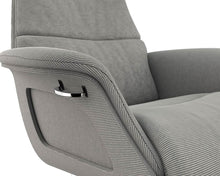 Clement Relaxsessel - Cord - Soft Grey - separater Fußhocker
