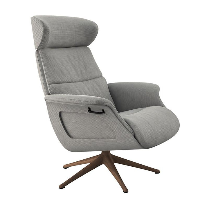 Clement Relaxsessel - Cord - Soft Grey - separater Fußhocker