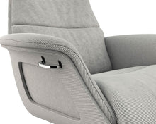 Clement Relaxsessel - Cord - Off White - separater Fußhocker