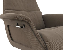 Clement Relaxsessel - Cord - Taupe Brown - separater Fußhocker