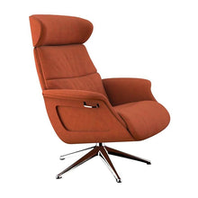 Clement Relaxsessel - Cord - Burned Orange - separater Fußhocker