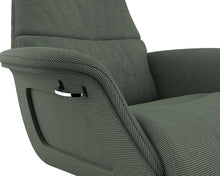 Clement Relaxsessel - Cord - Dusty Green - separater Fußhocker