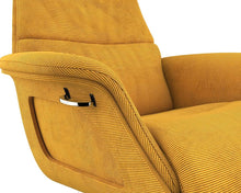 Clement Relaxsessel - Cord - Mustard Yellow - separater Fußhocker