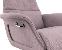 Clement Relaxsessel - Cord - Soft Lavendel - separater Fußhocker