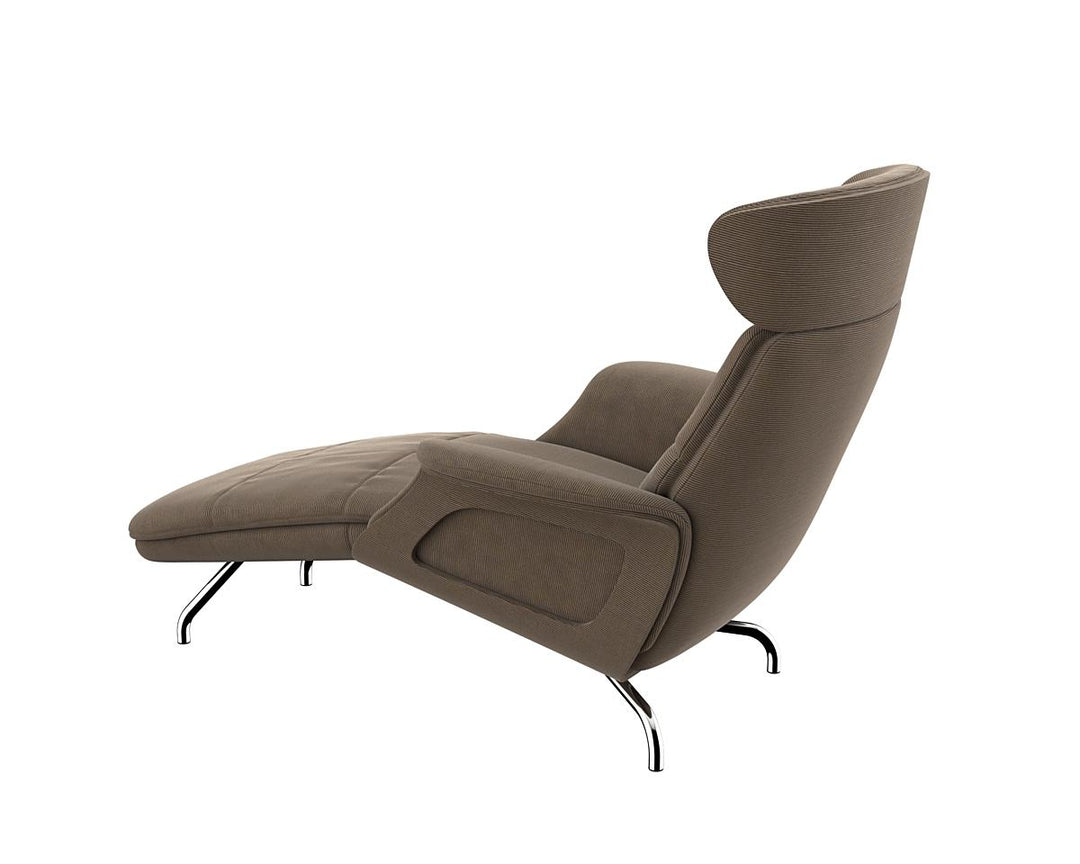 Clement Chaiselongue - Cord - Taupe Brown