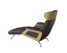 Clement Chaiselongue - Leder Omaha - Chestnut Brown - Eiche
