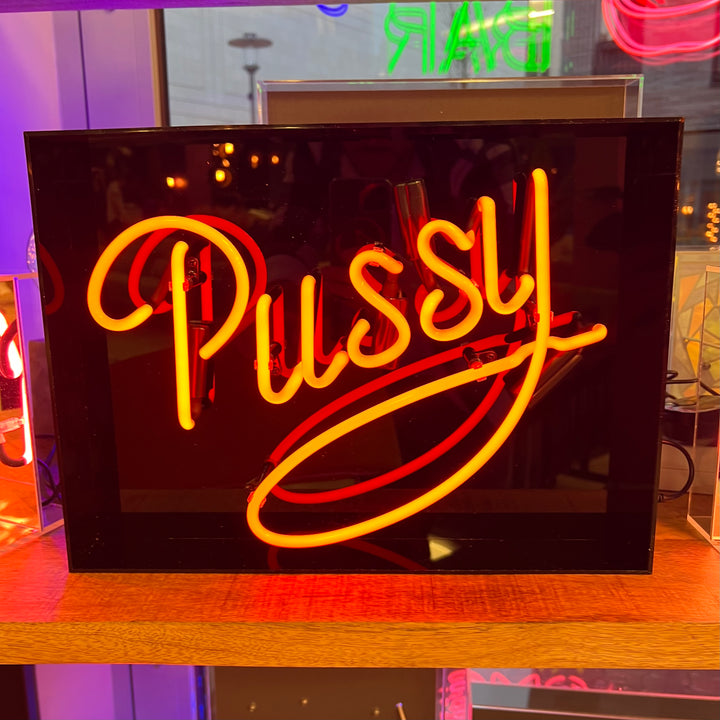 Pussy - Großes LED Neon Schild