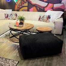 Petite Hocker, Breitcord, schwarz, Wunschmaß