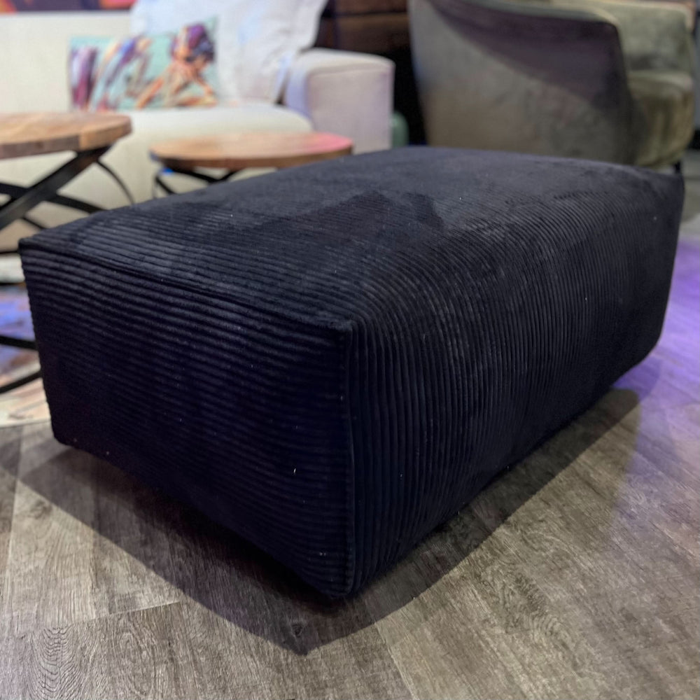 Petite Hocker, Breitcord, schwarz, Wunschmaß